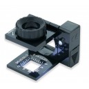 Loupe sur pied pliable 11.5x avec Led et r&eacute;glette