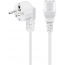 Câble de connexion froid coudé, 2,5 m, blanc