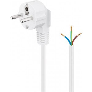 C&acirc;ble &agrave; contact de protection coud&eacute; &agrave; confectionner, 2 m, blanc