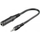 Adaptateur pour casque, 3,5 mm m&acirc;le vers 6,35 mm femelle