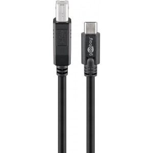 C&acirc;ble USB-C&trade; vers B, Noir